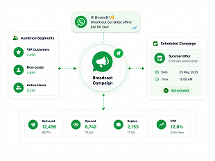 Scheduled broadcast campaign dashboard